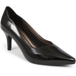Pavers Heeled Court Shoes - AMITY39001 / 325 086 - 4 - Black - Female