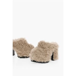 Haus Of Honey Chunky Sole Shearling Mules Heel 13 cm size 36 - Female