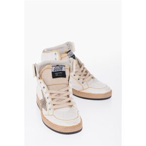 Golden Goose GGDB Leather SKY-STAR High-top Sneakers with Lived-in Design size 35 - Female