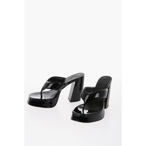 Giaborghini GIA COUTURE Patent Leather GIA 17 Thong Mules with Chunky He size 36,5 - Female