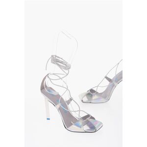 The Attico Holographic Effect Leather ADELE Lace-up Sandals Heel 11.5cm size 36 - Female