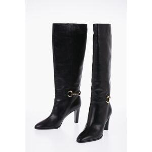 Celine Knee-high Leather Boots with Metal Clamp size 41 - Female