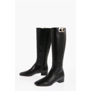 Valentino Leather Boots With Logo detail size 35 - Female
