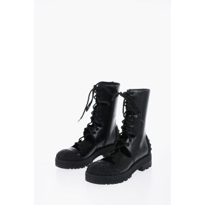 Christian Dior Leather DIORIRON Combat Boots With Cutouts size 37,5 - Female