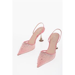 Rodo Mesh ASSIA 80 Slingback Pumps with Rhinestone Embellishment size 38,5 - Female