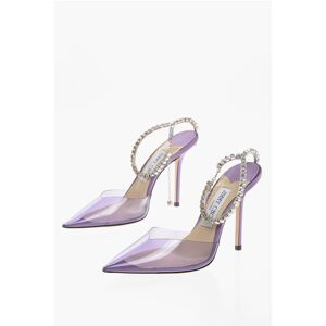 Jimmy Choo Pvc SAEDA Ankle-Strap Pumps Embellished with Crystals Heel 1 size 38,5 - Female