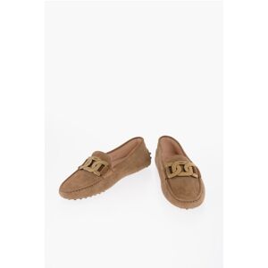 Tod's Suede Loafers with Bushings and Chain size 35,5 - Female