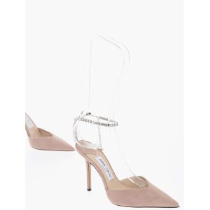 Jimmy Choo Suede SAEDA Ankle-Strap Pumps Embellished with Rhinestones H size 36,5 - Female