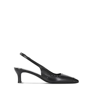 The Kooples Women's Micro Studded Pointed Cap Toe Slingback Pumps  - Black - Size: 36