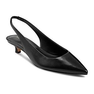 Marc Fisher Ltd. Women's Posey Pointed Toe Slip On Slingback Pumps  - Black - Size: 7.5