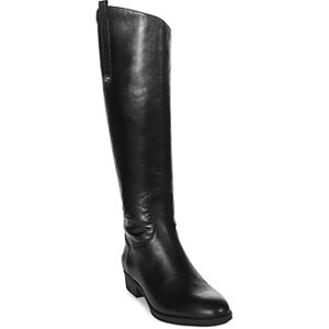 Sam Edelman Women's Penny Round Toe Leather Low-Heel Riding Boots  - Black - Size: 10.5