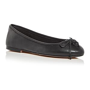 Kurt Geiger London Women's Eagle Head & Bow Ballerina Flats  - Black - Size: 5.5