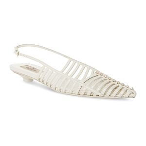 Valentino Garavani Women's Ballerina Leather Slingback Flats  - Ivory - Size: 11 US / 41 EU