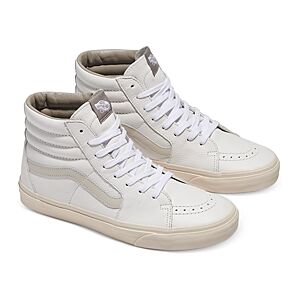 Vans Women's Sk8 Hi High Top Sneakers  - Premium Leather Rain Drum - Size: 5.5