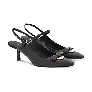 Ferragamo Women's Ophelia Bow Slingback Pumps  - Black - Size: 8.5