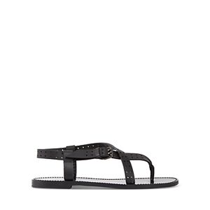 The Kooples Women's Perforated Thong Slingback Sandals  - Black - Size: 36