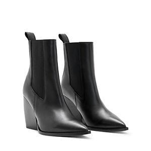 Allsaints Women's Ria Pointed Toe Stretch High Heel Booties  - Black - Size: 6