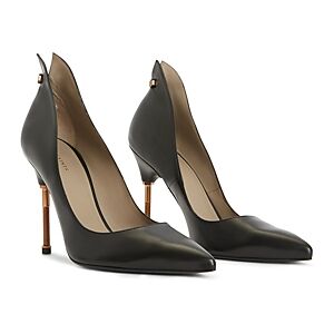 Allsaints Women's Robin Pointed Toe Black Bolt Style High Heel Pumps  - Black - Size: 6