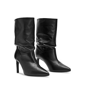 Allsaints Women's Orlana Pointed Toe High Heel Slouch Boots  - Black - Size: 10