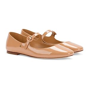 Larroude Women's Blair Mary Jane Ballet Flats  - Tan - Size: 6