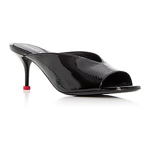 Alexander McQUEEN's High Heel Slide Sandals  - Black/Red - Size: 5 US / 35 EU