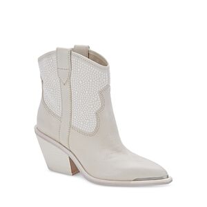 Dolce Vita Women's Nashe Pointed Booties  - Off White - Size: 10