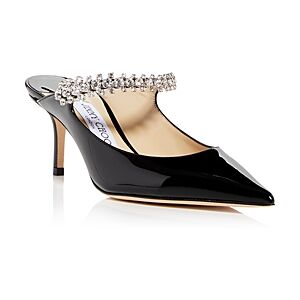 Jimmy Choo Women's Bing 65 Embellished High Heel Mules  - Black - Size: 10 US / 40 EU