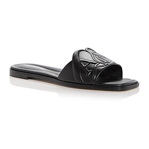 Alexander McQUEEN Women's Embossed Slide Sandals  - Black - Size: 5 US / 35 EU