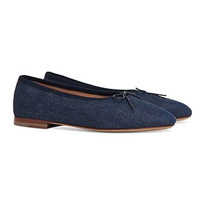 Mansur Gavriel Women's Dream Bow Ballet Flats  - Dark Blue - Size: 8 US / 38 EU