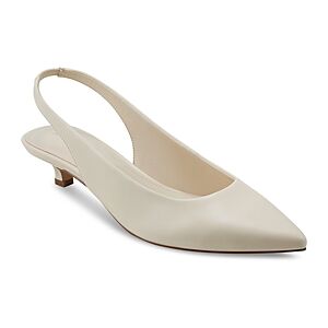 Marc Fisher Ltd. Women's Posey Pointed Toe Slip On Slingback Pumps  - Ivory - Size: 10