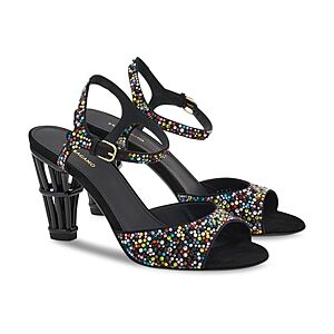 Ferragamo Women's Nikla 85 Embellished High Heel Sandals  - Nero - Size: 6