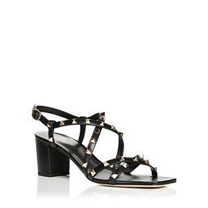 Valentino Garavani Women's Slingback Block Heel Sandals  - Black - Size: 6 US / 36 EU