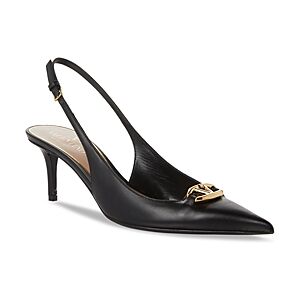 Valentino Garavani Women's Leather Slingback Pumps  - Black - Size: 9.5 US / 39.5 EU