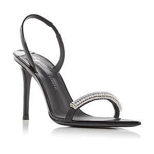 Giuseppe Zanotti Women's Intriigo Galassia Embellished Slingback High Heel Sandals  - Black - Size: 9.5