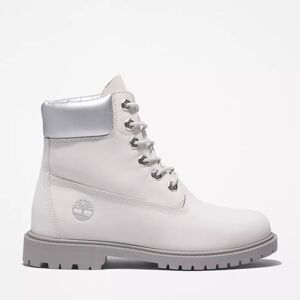 Timberland Heritage 6 Inch Boot For Women In White/silver White, Size 9