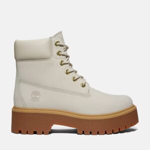 Timberlandâ€¯heritage Stone Street 6 Inch Boot For Women In White White, Size 7.5