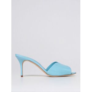 Heeled Sandals MANOLO BLAHNIK Woman colour Gnawed Blue - Size: 36 - female