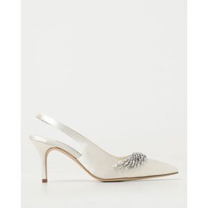 High Heel Shoes MANOLO BLAHNIK Woman color Beige - Size: 38½ - female