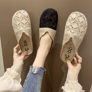 HU20FV Baotou Half Slippers Summer Shallow Mouth Ladies Fisherman Shoes Breathable Soft Sole Sandals