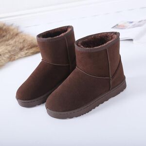 cpcoepax Flat Sole Thickened Fleece Warm Shoes Plus Size Women's Snow Boots