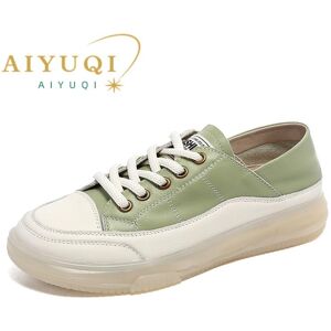 AIYUQI Women's Board Shoes British Style Female Spring Genuine Leather Casual Shoes Soft Sole Comfortable Women's Shoes