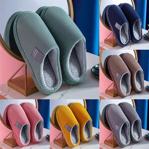 SweetInfant Women's Cotton Slippers Autumn and Winter Indoor Comfort Plush Warm Home Cotton Slippers