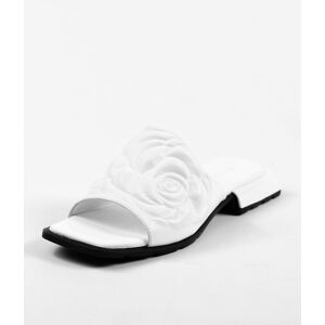 Women's slippers Guero 580470 36 White rose leather