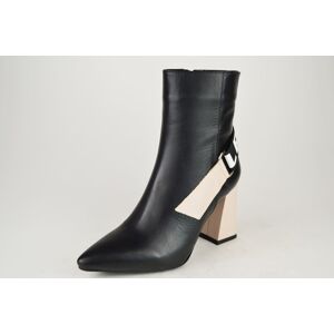 Vincci Ankle boots with pointed toe AQUAMARIN 3326 Black leather