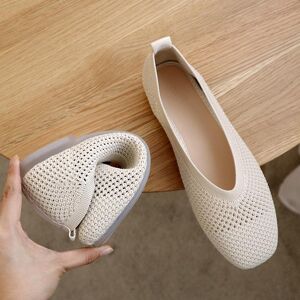 LEOSOXS Shoe Fangtou Granny Shoes Women's New Soft Soled Hollow Out Casual Shoes Flat Sole Single Shoes