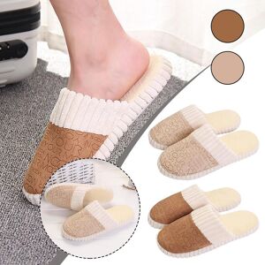 Leather world Fashion Letter Cotton Slippers Winter Home Indoor Slippers Couple Cotton Slipper