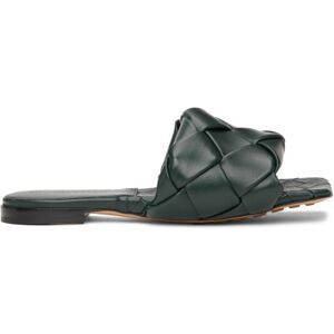 Bottega Veneta Green Intrecciato Lido Flat Sandals  - 4615 Inkwell - Size: IT 37 - female