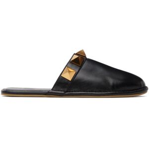 Valentino Garavani Black Nappa Stud Slippers  - 0NO Black - Size: IT 35 - female