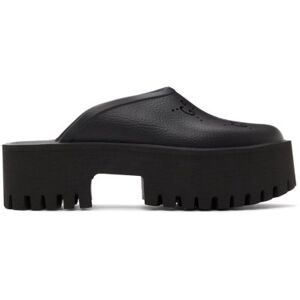 Gucci Black Platform Perforated G Sandal  - 1000 BLACK - Size: IT 35 - female