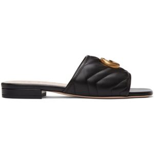 Gucci Black Matelassé GG Jolie Sandals  - 1000 NERO/NERO - Size: IT 34.5 - female